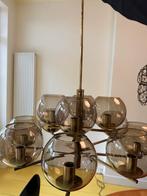 Italiaanse Kroonluchter Rookglas, Ophalen, Gebruikt, Glas, 50 tot 75 cm