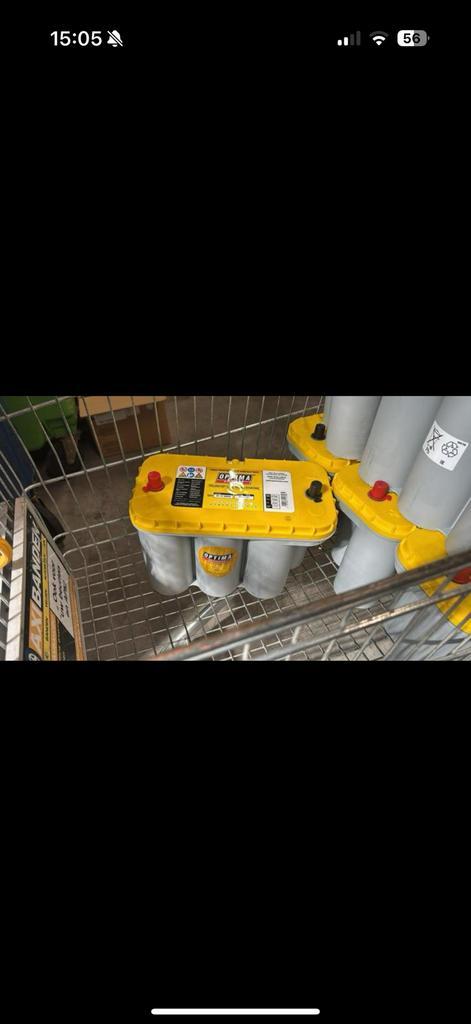 Optima YellowTop accu 12V 75Ah – AGM deep-cycle & start –, Auto-onderdelen, Accu's en Toebehoren, Bentley, Nieuw, Ophalen of Verzenden