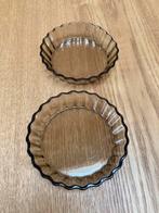 2 vintage Arcopal rookglas taartvormpjes tartelettes, Ophalen of Verzenden, Zo goed als nieuw
