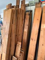 Oud grenenhout partij 24m2 vloerdelen, Ophalen, Vloerdelen of -planken, Zo goed als nieuw, 10 m² of meer