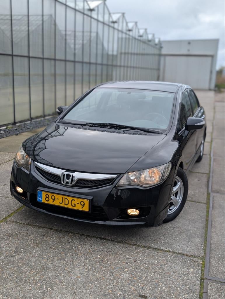 Honda Civic1.3 Hybrid |Carplay-Android | Navigatie| Camera |, Auto's, Zwart, Zwart, Origineel Nederlands, Bedrijf