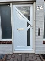 Voordeur moder zeer goede kwaliteit met beslag, Ophalen of Verzenden, Zo goed als nieuw, Buitendeur, 200 tot 215 cm