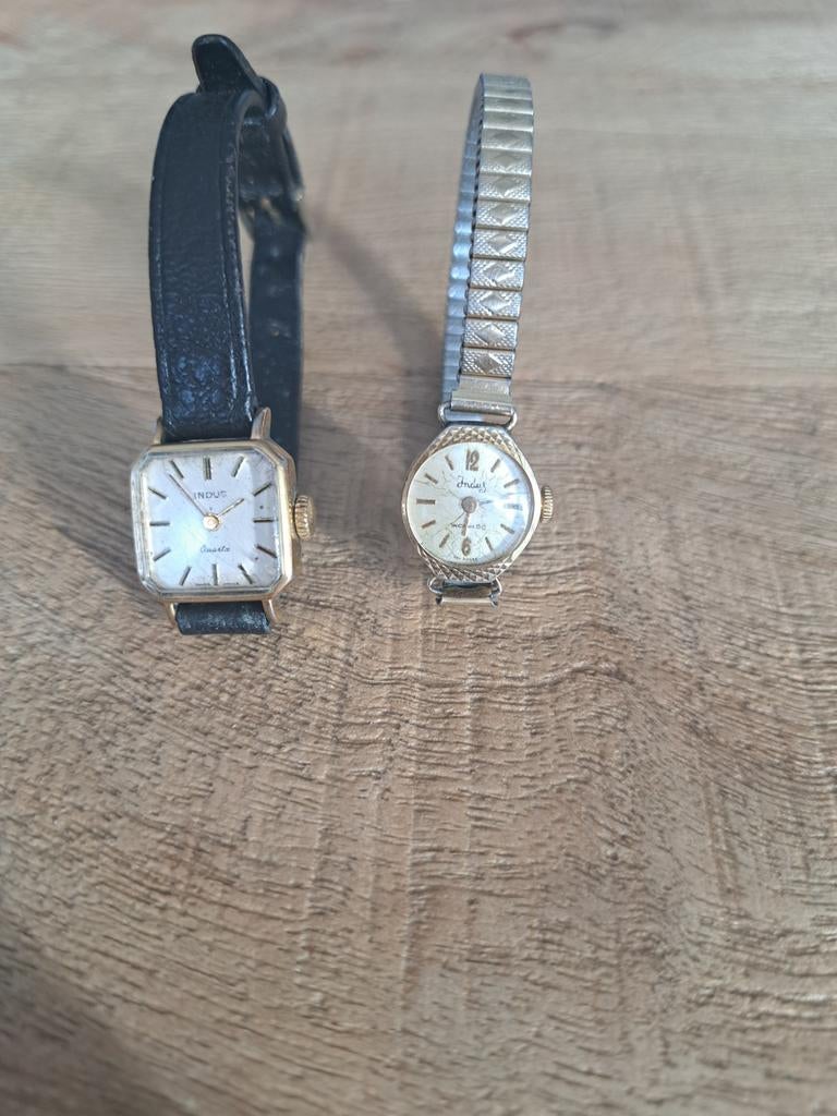 Vintage Dames horloges Indus., Overige merken, Overige materialen, Gebruikt, Polshorloge