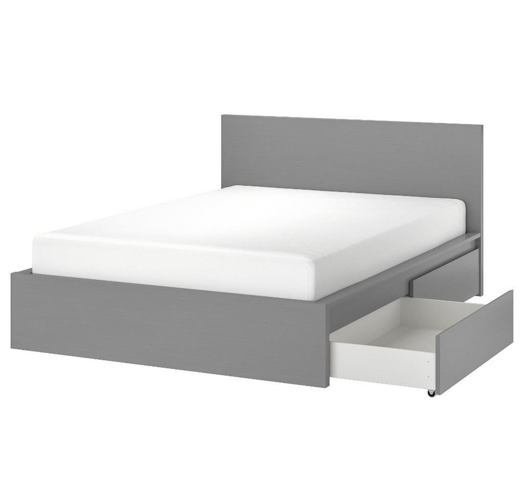 Ikea bed Malm met lades 160x200, Huis en Inrichting, Ophalen, Tweepersoons, Zo goed als nieuw, 200 cm