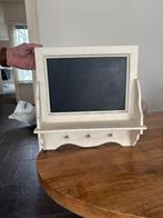 Wandrekje met krijtbord en haakjes - Brocante stijl, Ophalen of Verzenden, Gebruikt
