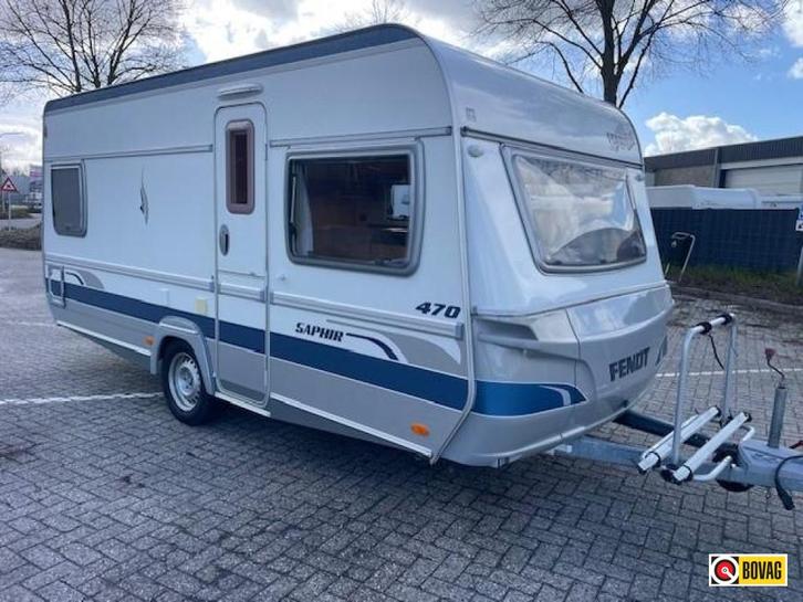 Fendt Saphir 470 TF brand voortent, Caravans en Kamperen, Caravans, Bedrijf, tot en met 4, 1000 - 1250 kg, Rondzit, Fendt, Frans bed