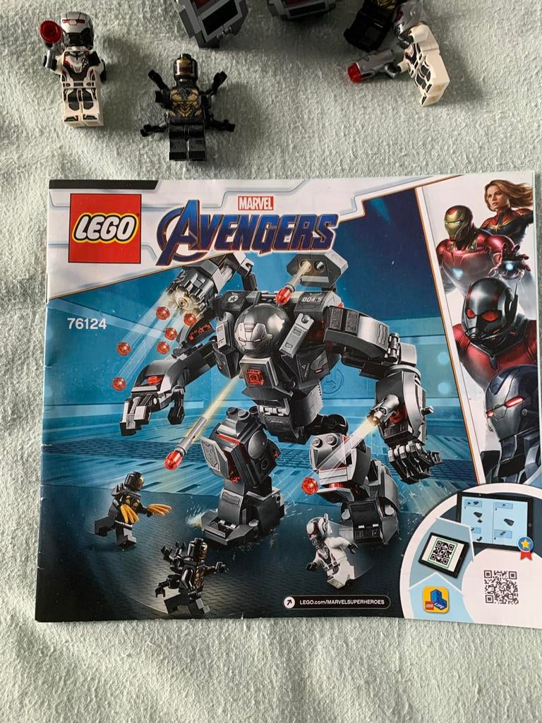 Lego Marvel Avengers War Machine Buster 76124, Ophalen, Zo goed als nieuw, Complete set, Lego