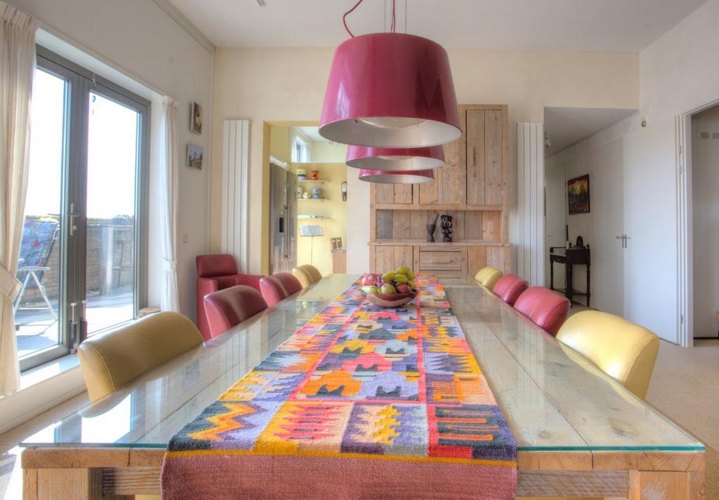 Steigerhouten meubelset: TV-kast, salontafels, eettafel, Ophalen, Gebruikt, 200 cm of meer, 150 tot 200 cm