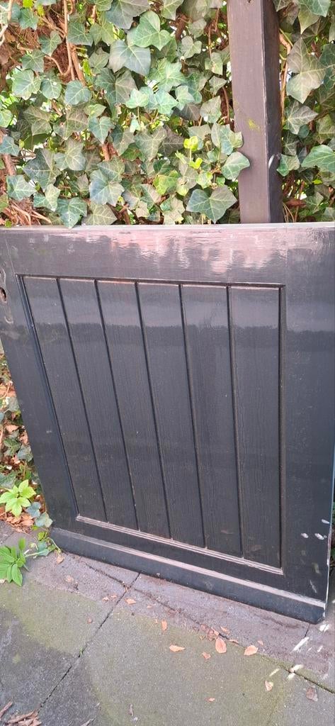 Buitendeur in 2 stukken - met glas en paneel, Ophalen, Gebruikt, 80 tot 100 cm, Buitendeur