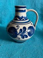 Vintage Aardewerk Kruik - Blauw en licht grijs Decor, Ophalen of Verzenden