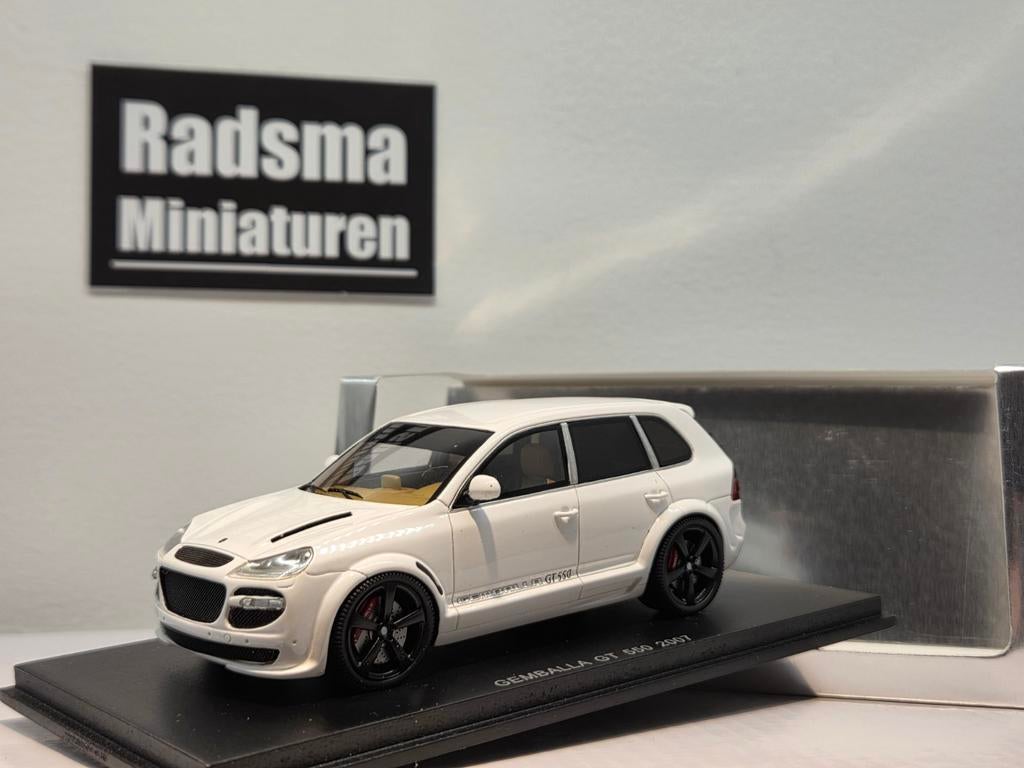 Porsche Cayenne Gemballa GT 550 - Wit - 1:43 Spark, Overige merken, Auto, Ophalen of Verzenden, Zo goed als nieuw