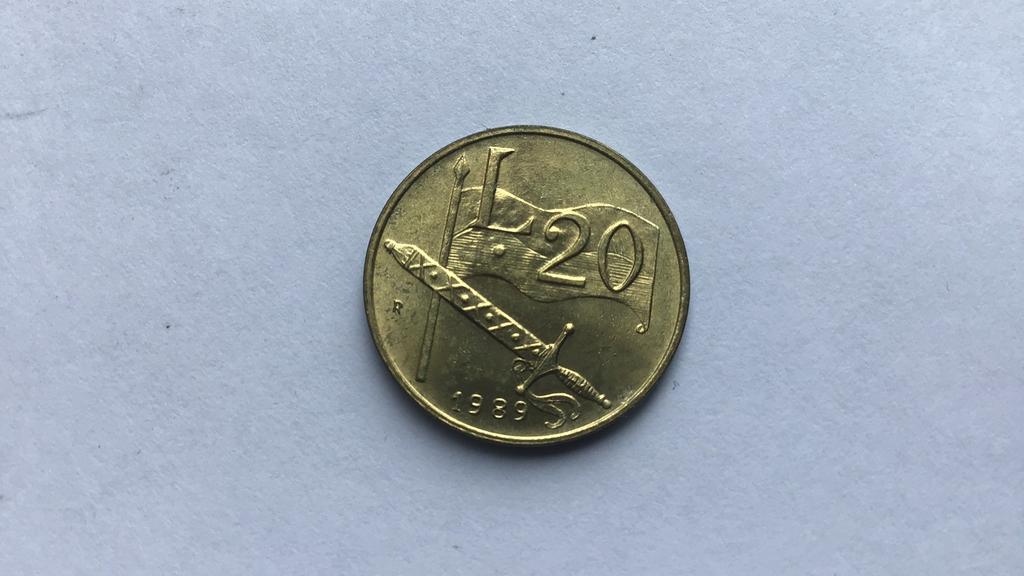 San Marino 20 lire 1989., Ophalen of Verzenden