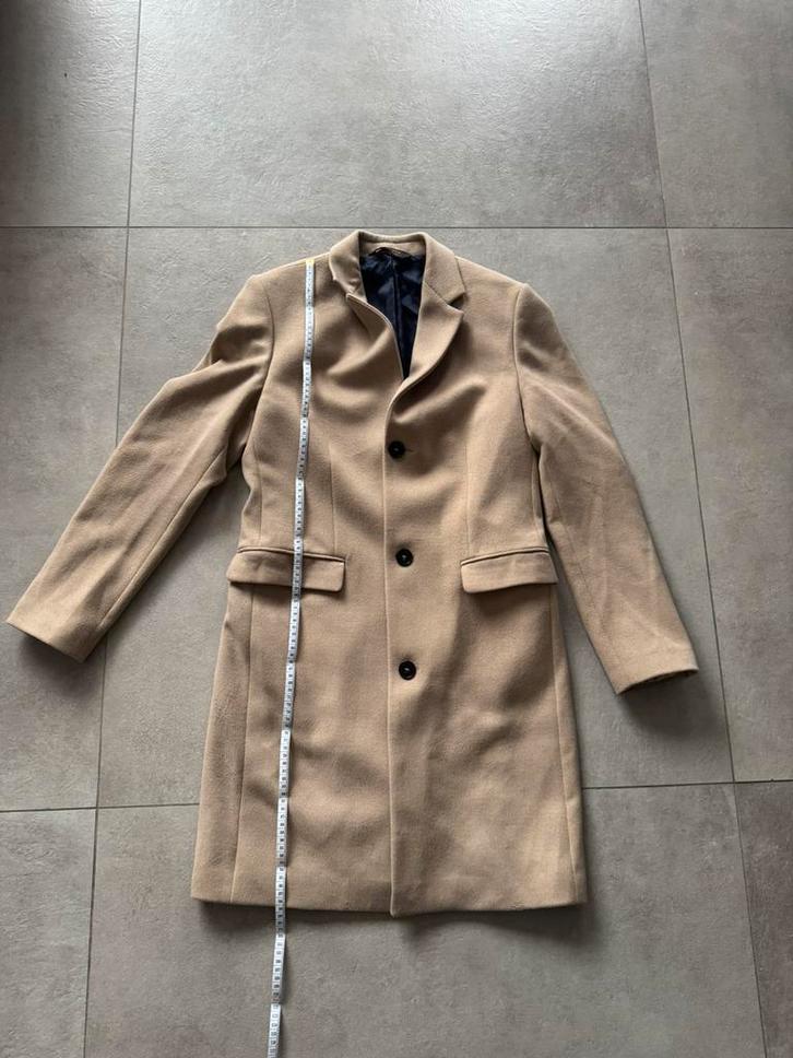 Zara Man - Manteljas - Beige - Maat M, Kleding | Heren, Jassen | Winter, Zo goed als nieuw, Maat 48/50 (M), Beige, Ophalen of Verzenden