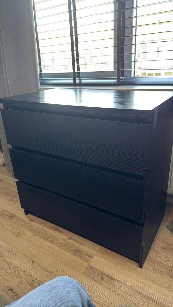 malm kast ikea drie lades, Ophalen, 50 tot 100 cm, Zo goed als nieuw, 3 of 4 laden