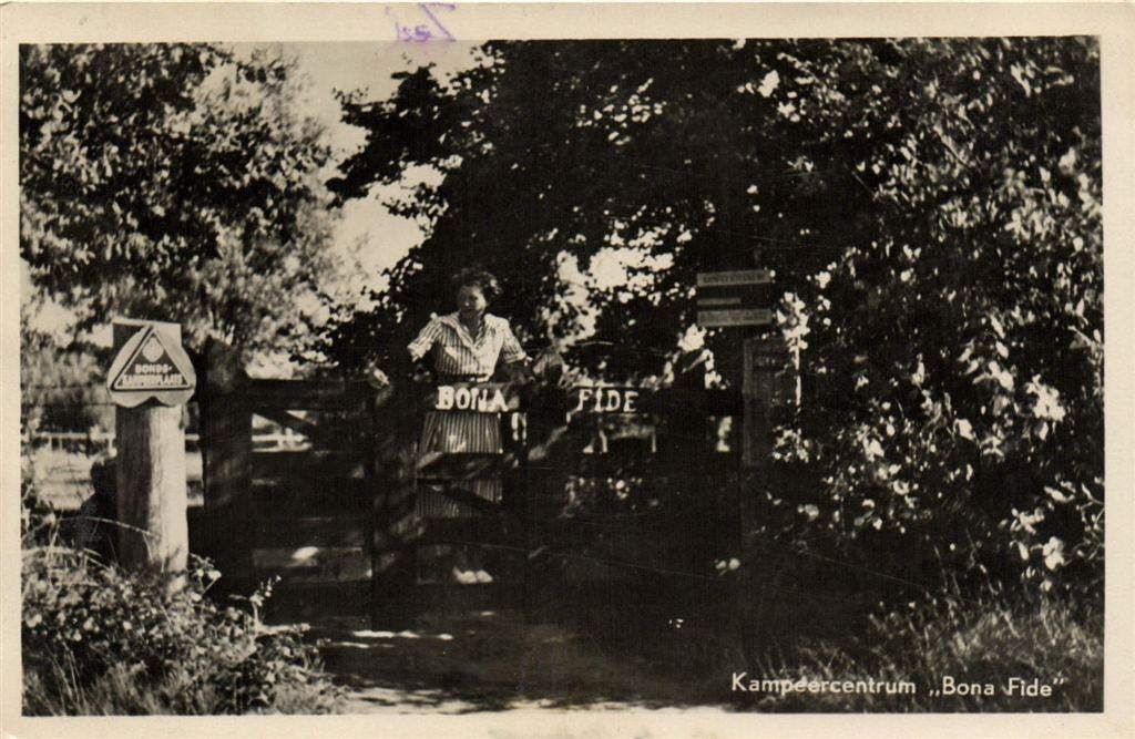 Kampeercentrum Bona Fide, Renesse - 1952 gelopen, Ophalen of Verzenden, 1940 tot 1960, Gelopen, Noord-Brabant