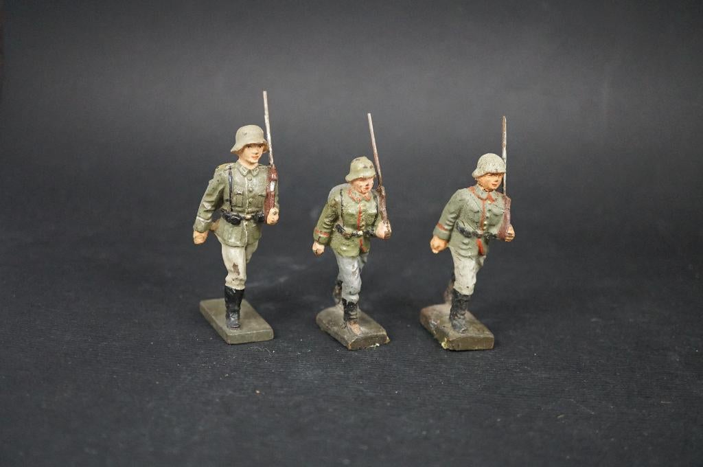 3 verschillende Duitse Lineol soldaten - Vintage, Verzamelen, Militaria | Tweede Wereldoorlog, Ophalen of Verzenden, Duitsland