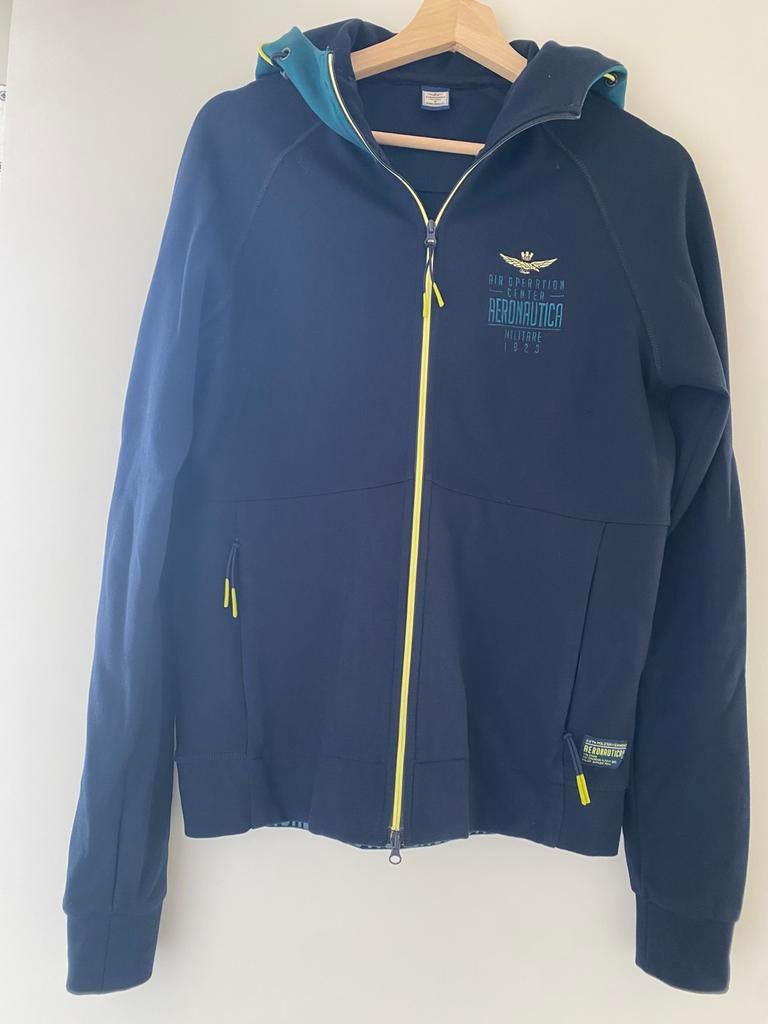 Aeronautica donkerblauw herenvest maat m, Ophalen of Verzenden, Zo goed als nieuw, Maat 38/40 (M), Blauw