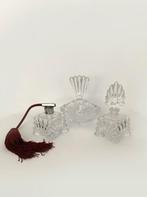 Prachtige 3-delige Vintage Art Deco Toiletset – Kristalglas, Antiek en Kunst, Antiek | Glas en Kristal, Ophalen of Verzenden