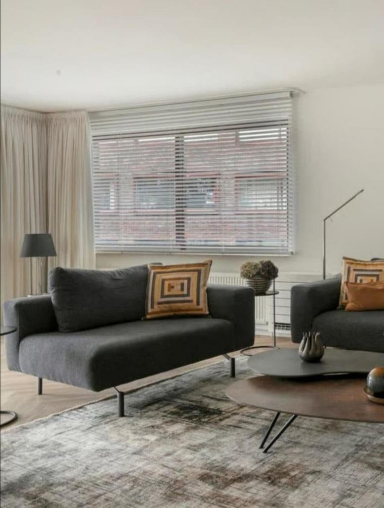 Blauwe loveseat, Huis en Inrichting, Ophalen, Zo goed als nieuw, Stof, Modern