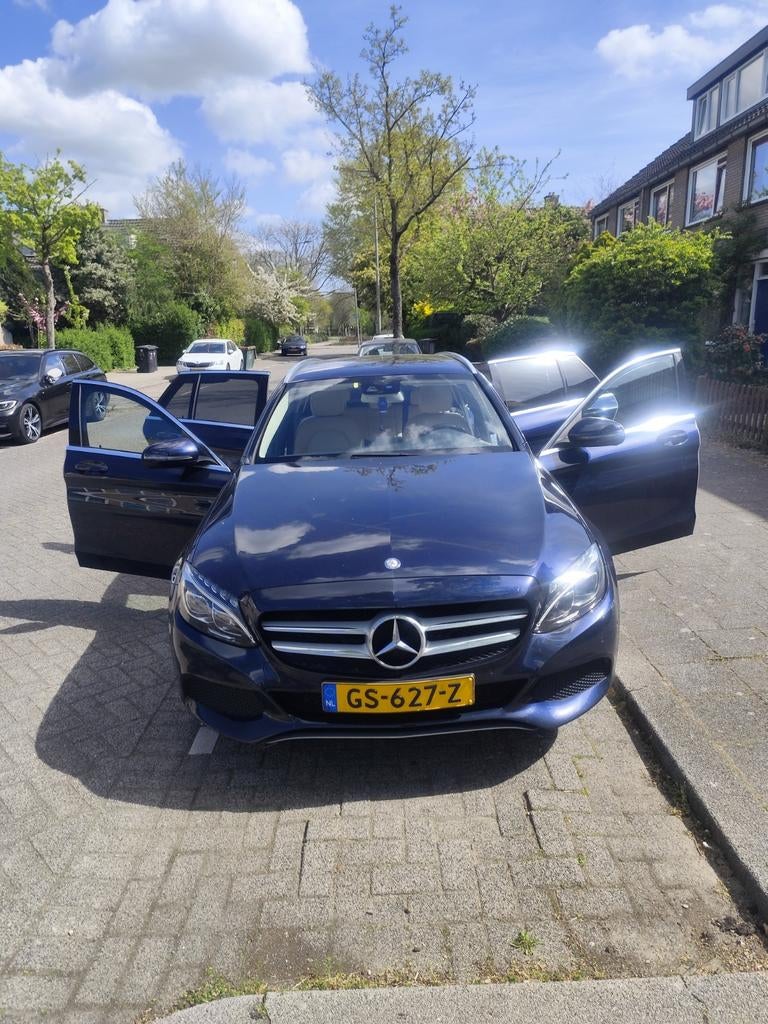 Mercedes-Benz C-Klasse C350 e Plug-in Hybrid 279pk 7G-TRONIC, Automaat, Achterwielaandrijving, Beige, Blauw