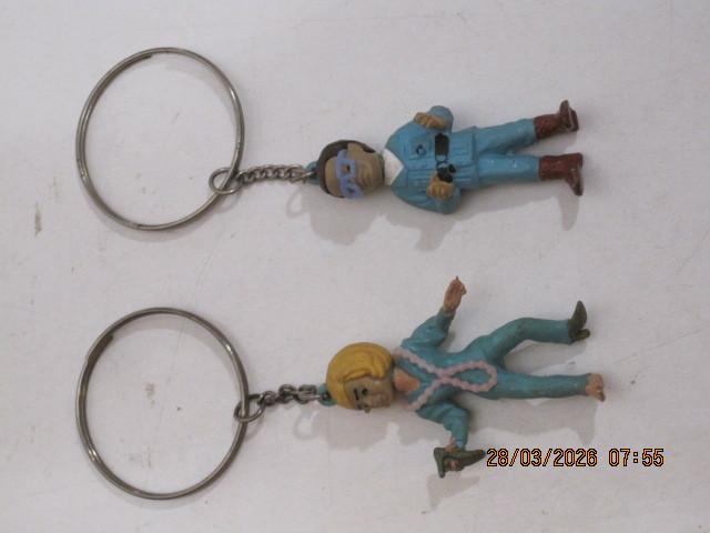 sleutelhangers thunderbirds jaren 60 2 stuks in 1 koop (383), Verzamelen, Sleutelhangers, Ophalen of Verzenden, Gebruikt, Knuffel of Figuurtje