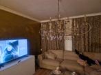Kroonluchter brons, Huis en Inrichting, Lampen | Kroonluchters, Ophalen, Gebruikt, Glas