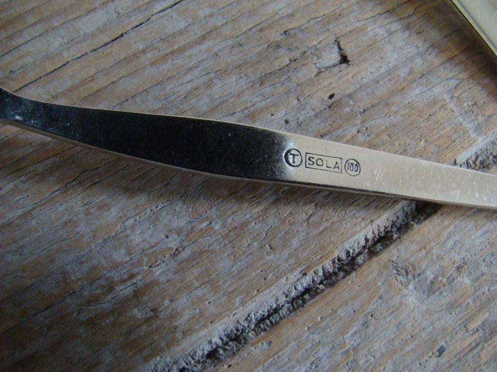 11x Taartvorkje, verzilverd, Sola 100 PAOLA, gaaf, Antiek en Kunst, Antiek | Bestek, Ophalen of Verzenden