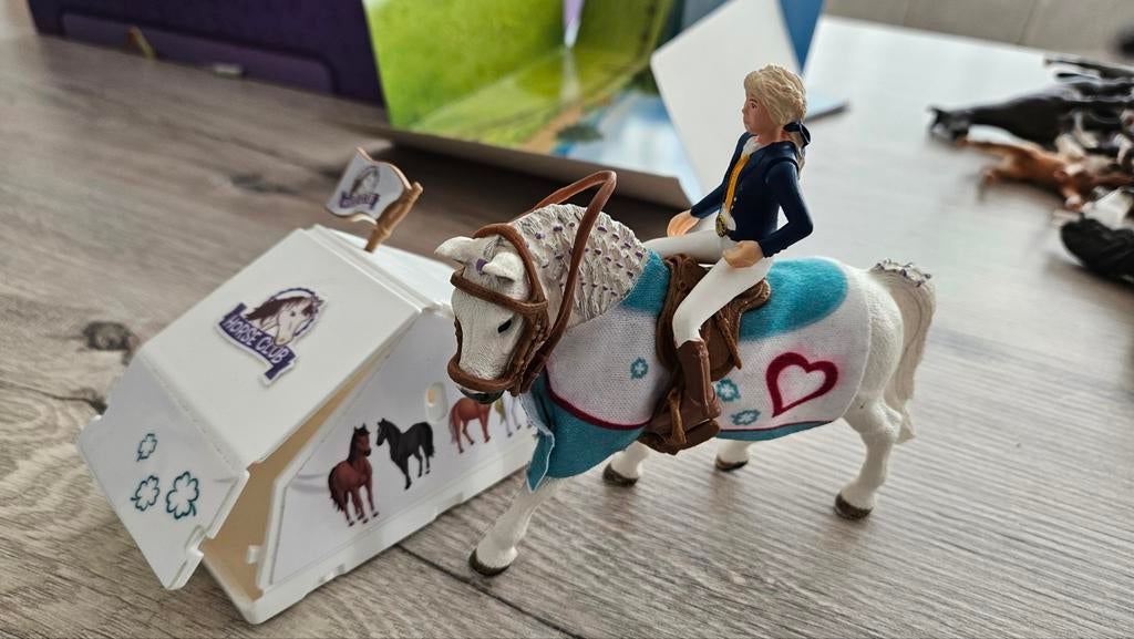 Schleich Horse Club set met paard en ruiter, Ophalen of Verzenden, Gebruikt, Jongen of Meisje