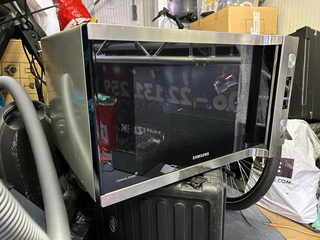 Samsung MC457TGRCSR combi magnetron 45 liter, Combimagnetron, Gebruikt, Ophalen of Verzenden, Draaiplateau