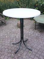 Sta tafel 2x inklapbaar. Wit rond tafelblad prijs per stuk, Ophalen, Gebruikt, ., .