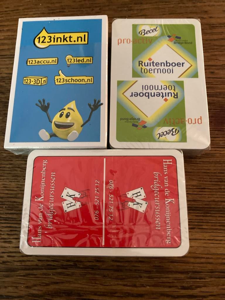 Bridge Kaartspellen kaart spellen - 3 Verschillende Sets, Ophalen of Verzenden, Nieuw