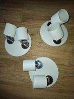 3 dubbele spots, Gebruikt, Metaal of Aluminium, Ophalen of Verzenden, Modern