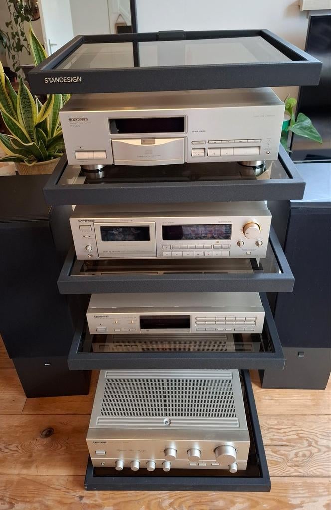Vintage Pioneer hifi-stereo met Standesign rack - jaren 90, Ophalen, Gebruikt, Tuner of Radio, Losse componenten