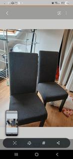 6 comfortabele donkergrijze eetkamerstoelen, Ophalen, Gebruikt, Vijf, Zes of meer stoelen, Modern