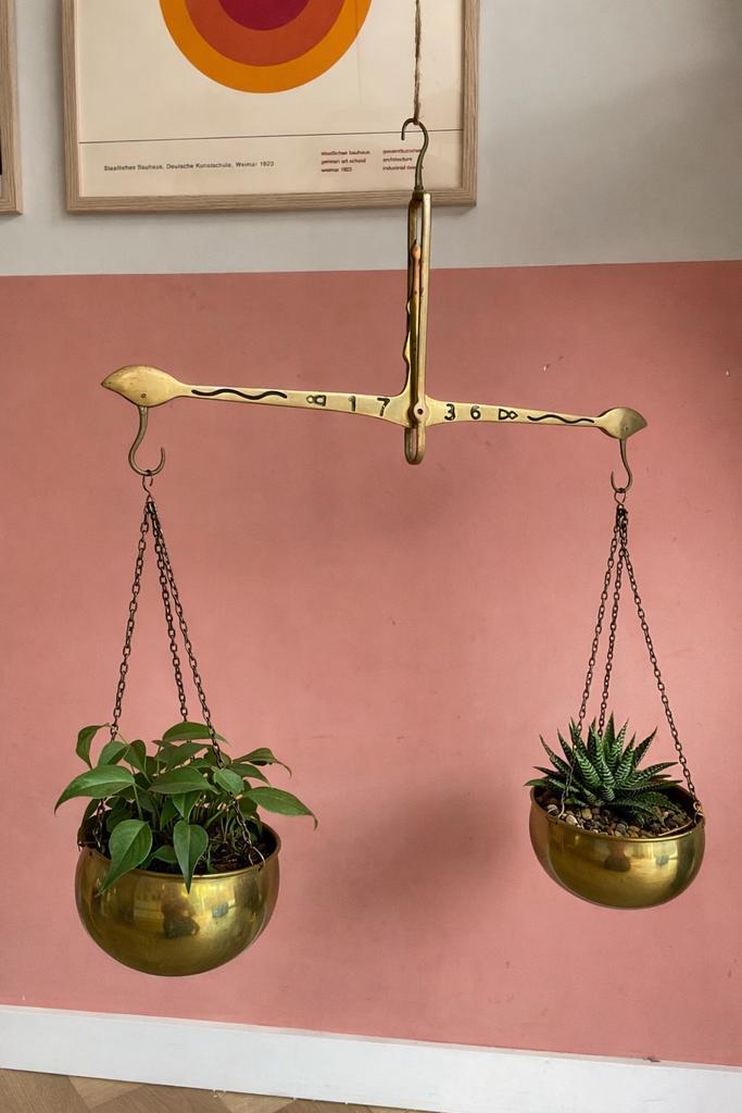 Vintage Antieke Messing Weegschaal Jaren '50 - Decoratie, Antiek en Kunst, Antiek | Overige Antiek, Ophalen of Verzenden