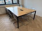 Vergadertafel met 4 plexiglas stoelen, Ophalen, Gebruikt, Bureau