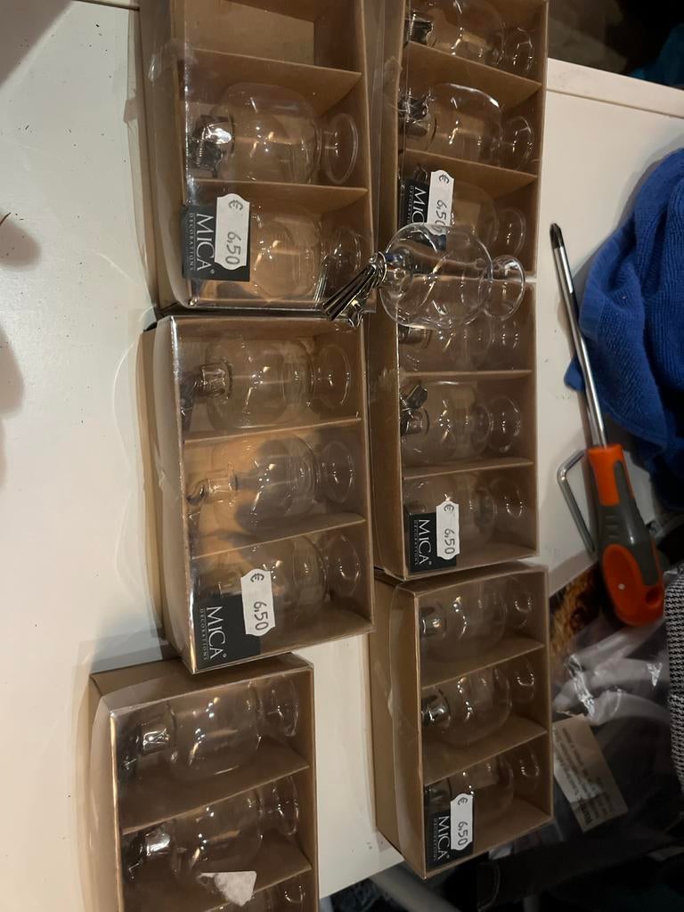 Mica Decorations glazen vaasjes met clip, Huis en Inrichting, Woonaccessoires | Vazen, Ophalen of Verzenden, Nieuw