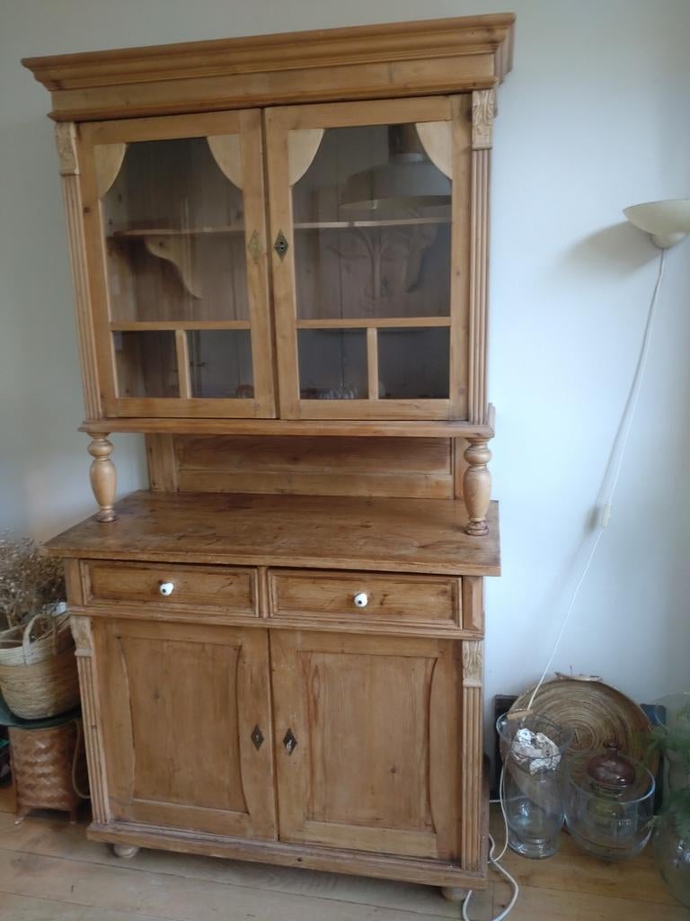 Grenen buffet kast, Ophalen, Gebruikt, 100 tot 150 cm, 150 tot 200 cm