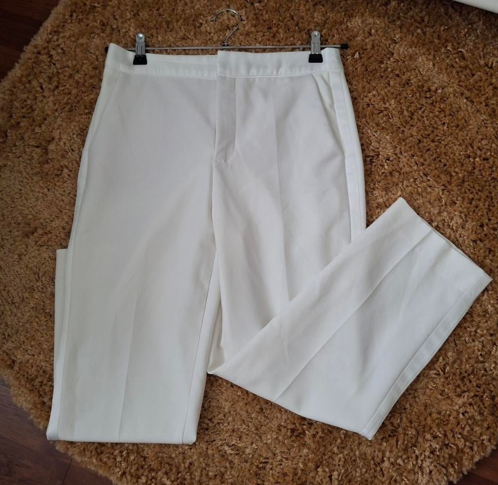 Zara witte broek 38, Kleding | Dames, Maat 38/40 (M), Verzenden, Zo goed als nieuw, Lang