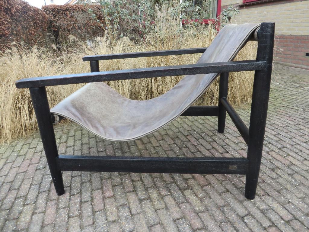 BePureHome / vintage safari “sling” fauteuil / 2010, Ophalen, Gebruikt, 75 tot 100 cm, 50 tot 75 cm