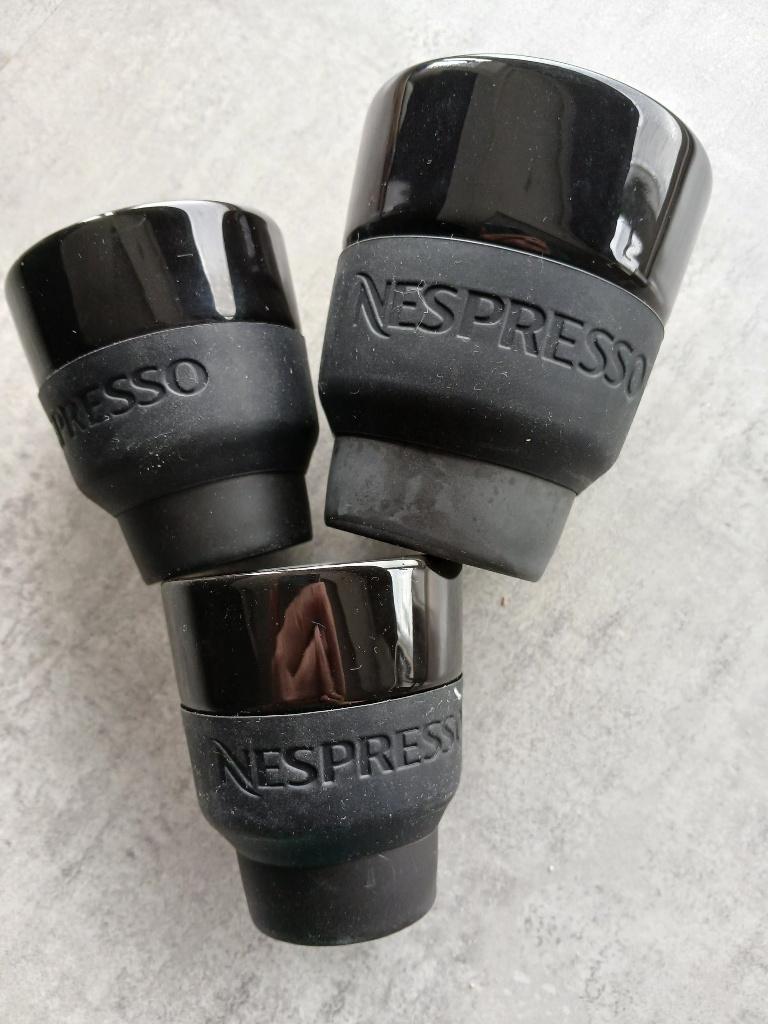 Nespresso mok en espressokopjes Touch, Keramiek, Ophalen of Verzenden, Zo goed als nieuw, Overige stijlen