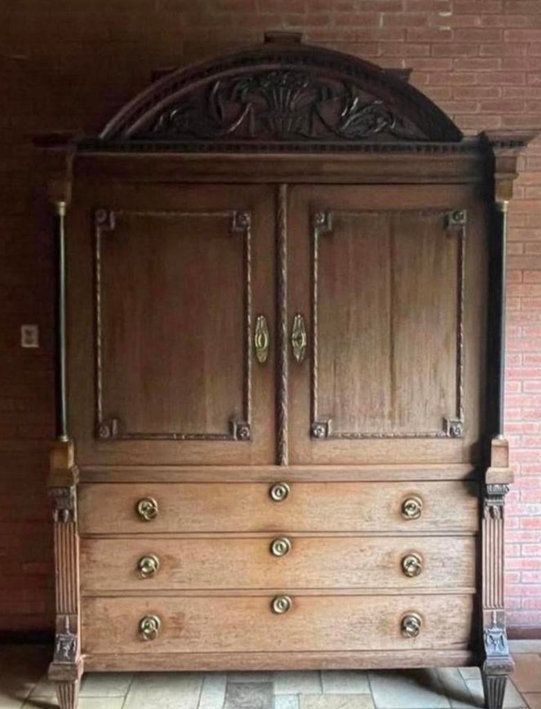 Houten kabinet, Antiek en Kunst, Antiek | Meubels | Kasten, Ophalen