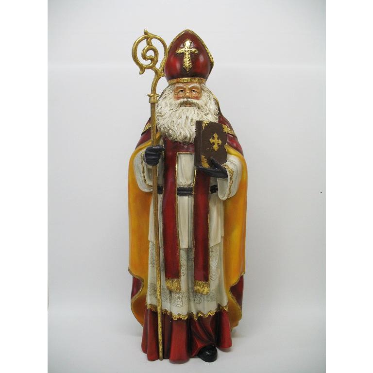Sinterklaas beeld met staf en boek – hoogte 70 cm