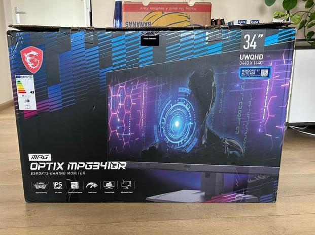 MSI MPG OPTIX MPG341QR Esports Gaming Monitor 34”, IPS, 101 t/m 150 Hz, Zo goed als nieuw, 1 tot 2 ms