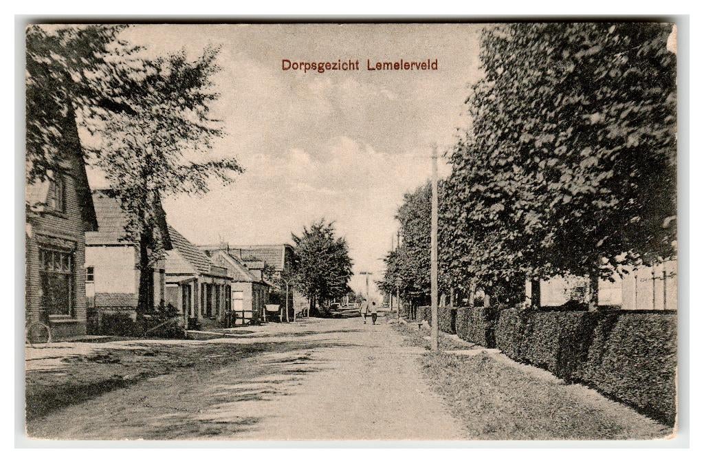 Lemelerveld, Dorpsgezicht, Verzenden, 1920 tot 1940, Ongelopen, Overijssel