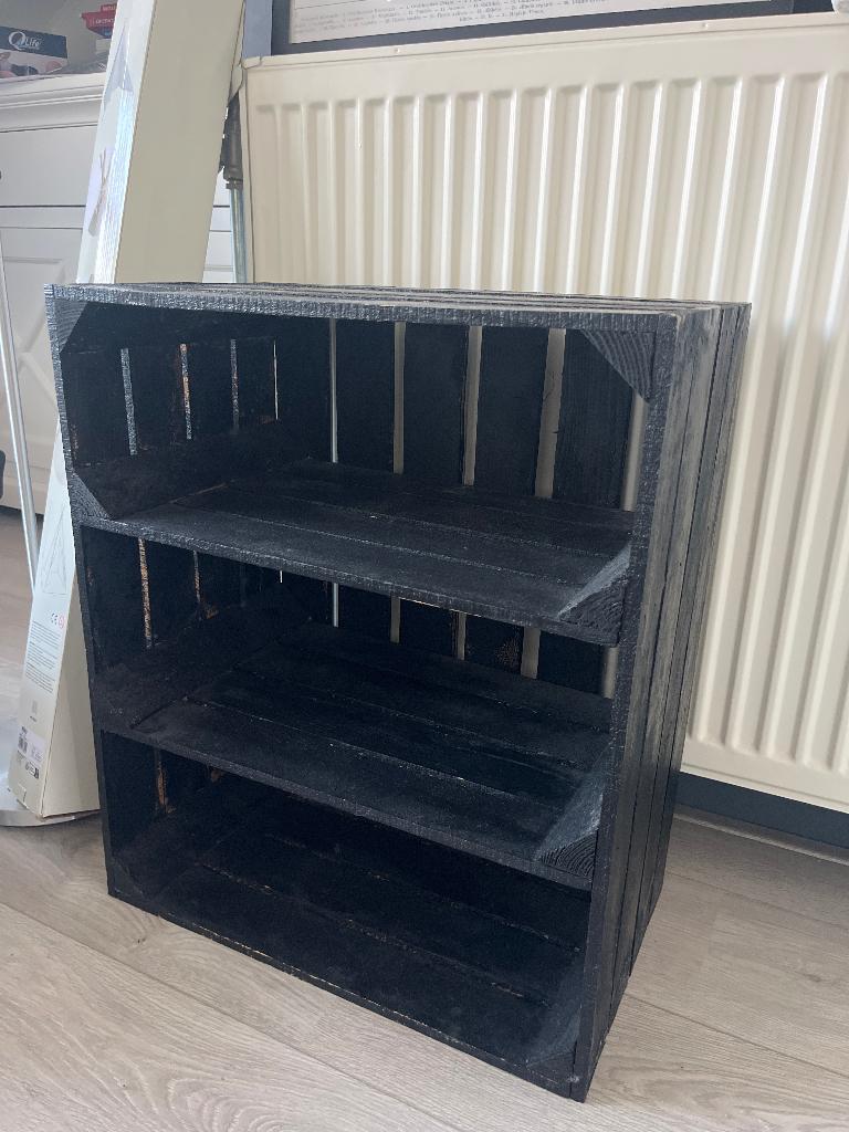 Schoenenkast van fruitkratjes, Huis en Inrichting, Kasten | Schoenenkasten, Ophalen, Zo goed als nieuw