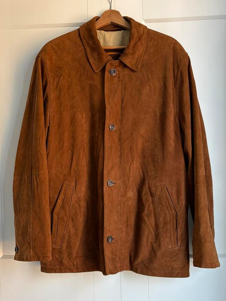 Suède Herenjas - Bugatti, Kleding | Heren, Jassen | Zomer, Zo goed als nieuw, Maat 52/54 (L), Bruin, Ophalen of Verzenden