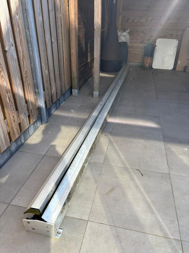 Groene elektrische zonnescherm!, Gebruikt, Elektrisch, Ophalen of Verzenden, 150 tot 300 cm