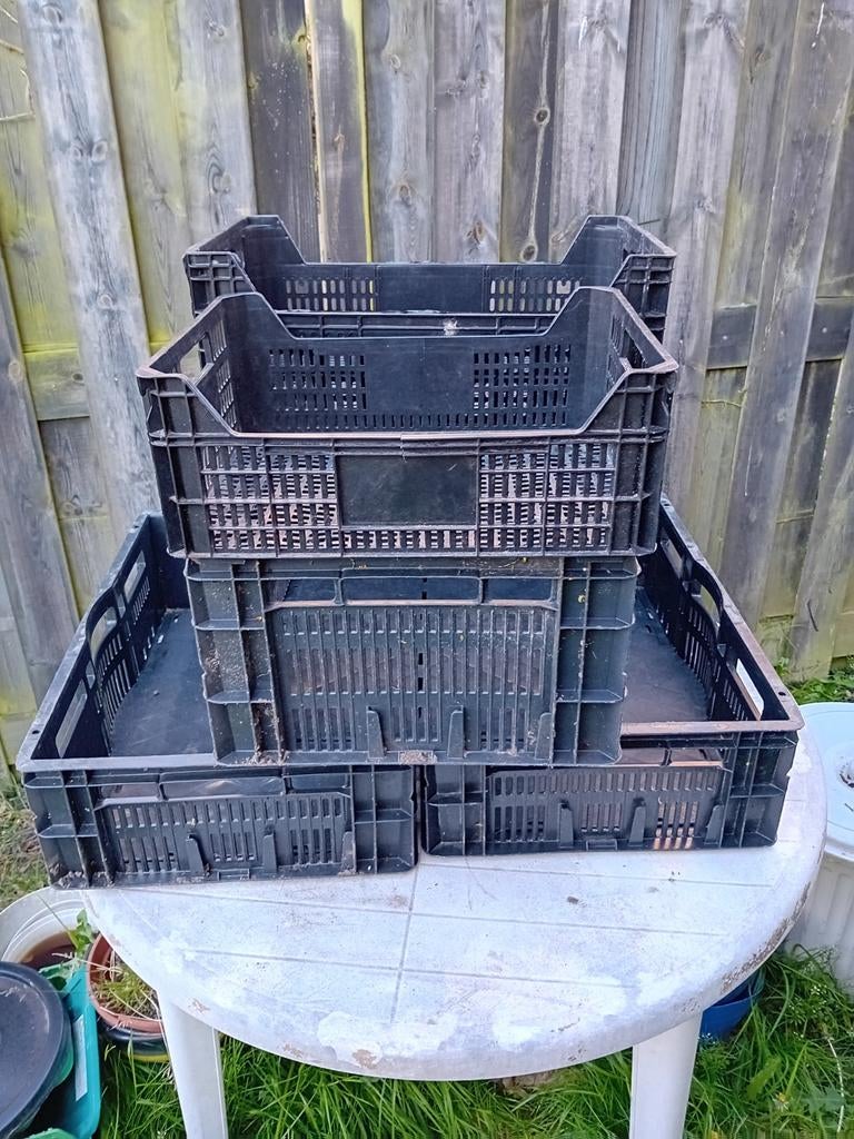 5x opbergkratten versch maten, Ophalen of Verzenden