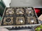 Boretti Fornuis 90 cm met 6 gaspitten en elektrische oven, Ophalen, Gebruikt, 60 cm of meer, Gas